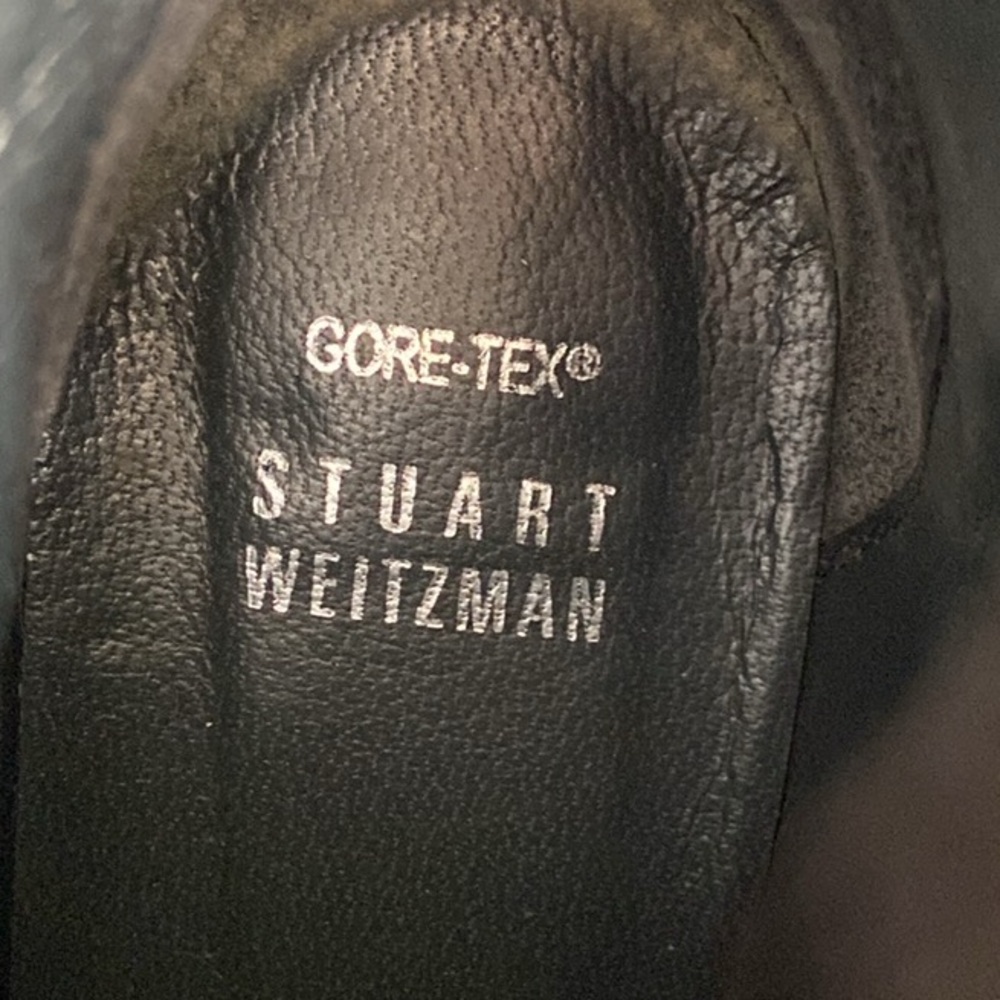 Stuart Weitzman Black GORE‑TEX Waterproof Square Toe Ankle Boot Women's Size 7.5 - Picture 10 of 14